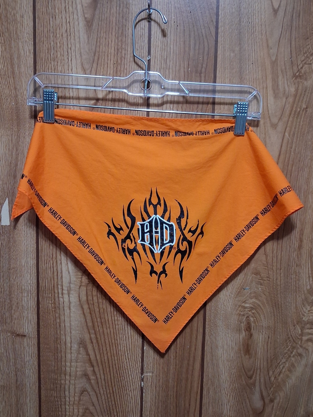 Harley Davidson pet orange Handkerchief 100% Cotton 2003